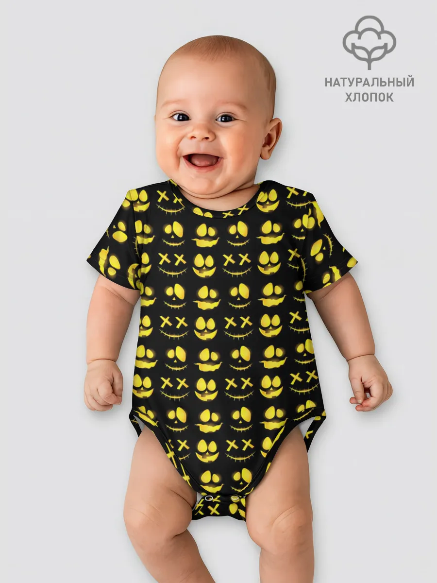 Детское боди / Прикольные смайлы Хэллоуин / Halloween