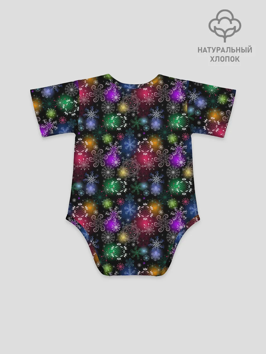 Детское боди / Снежинки в разных цветах