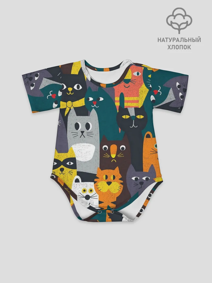 Детское боди / крутые коты