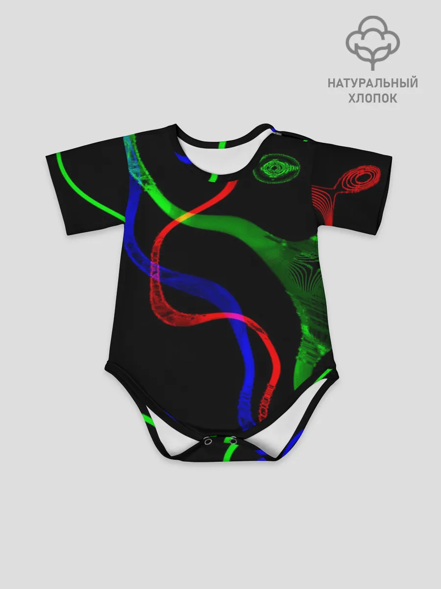 Детское боди / Неоновый хаос 3D/Neon chaos 3D