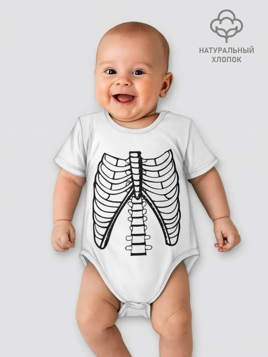 Детское боди / ребра скелета