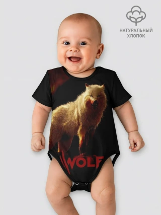 Детское боди / Красный волк.