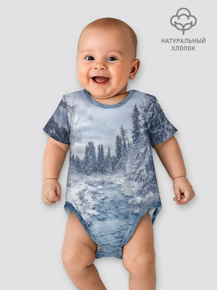 Детское боди / СНЕЖНЫЙ ПЕЙЗАЖ