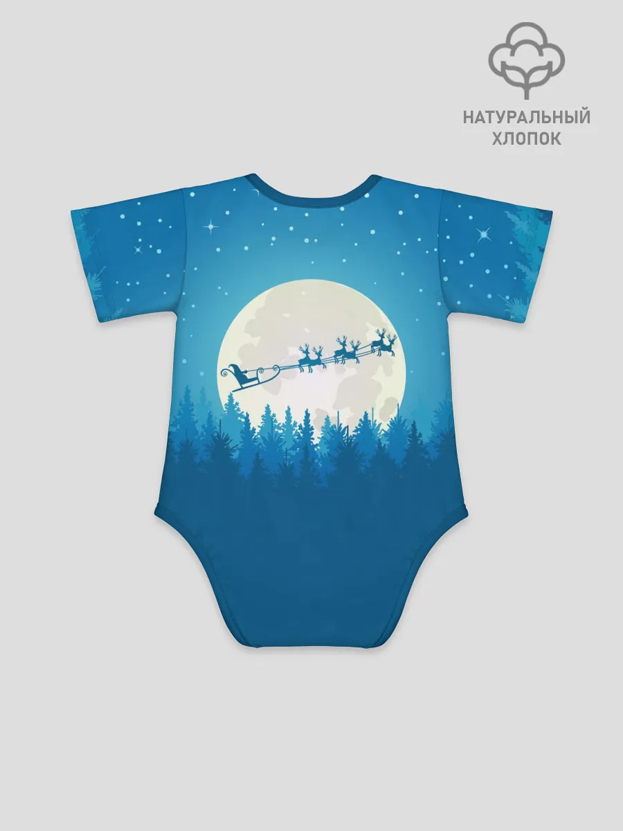 Детское боди / Санта с Оленями