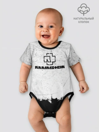 Детское боди / Рамштайн ЧБ Гранж | Rammstein Rock