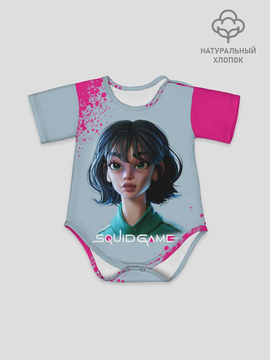 Детское боди / 067 | Розовые брызги