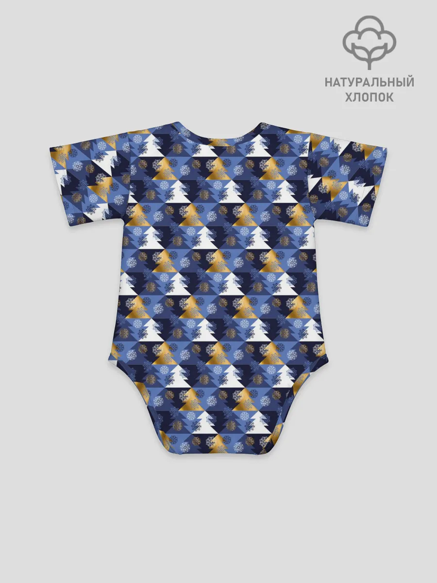 Детское боди / Ёлочки - Снежинки