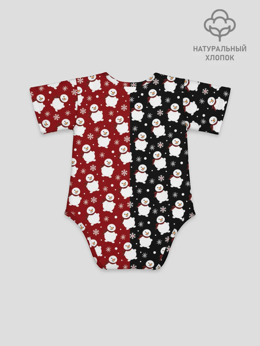 Детское боди / Снеговики, снежинки и снег