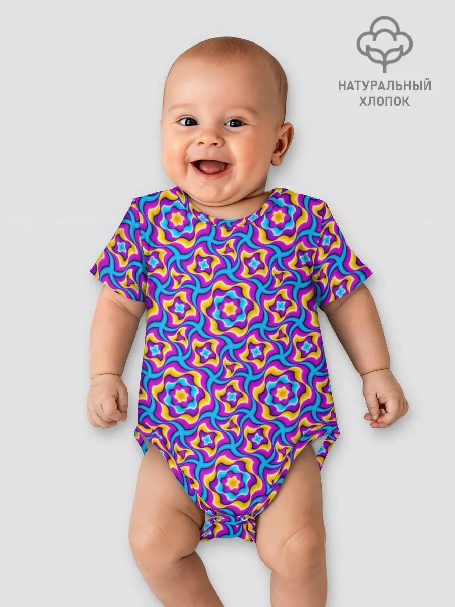 Детское боди / Красочный фон с цветами