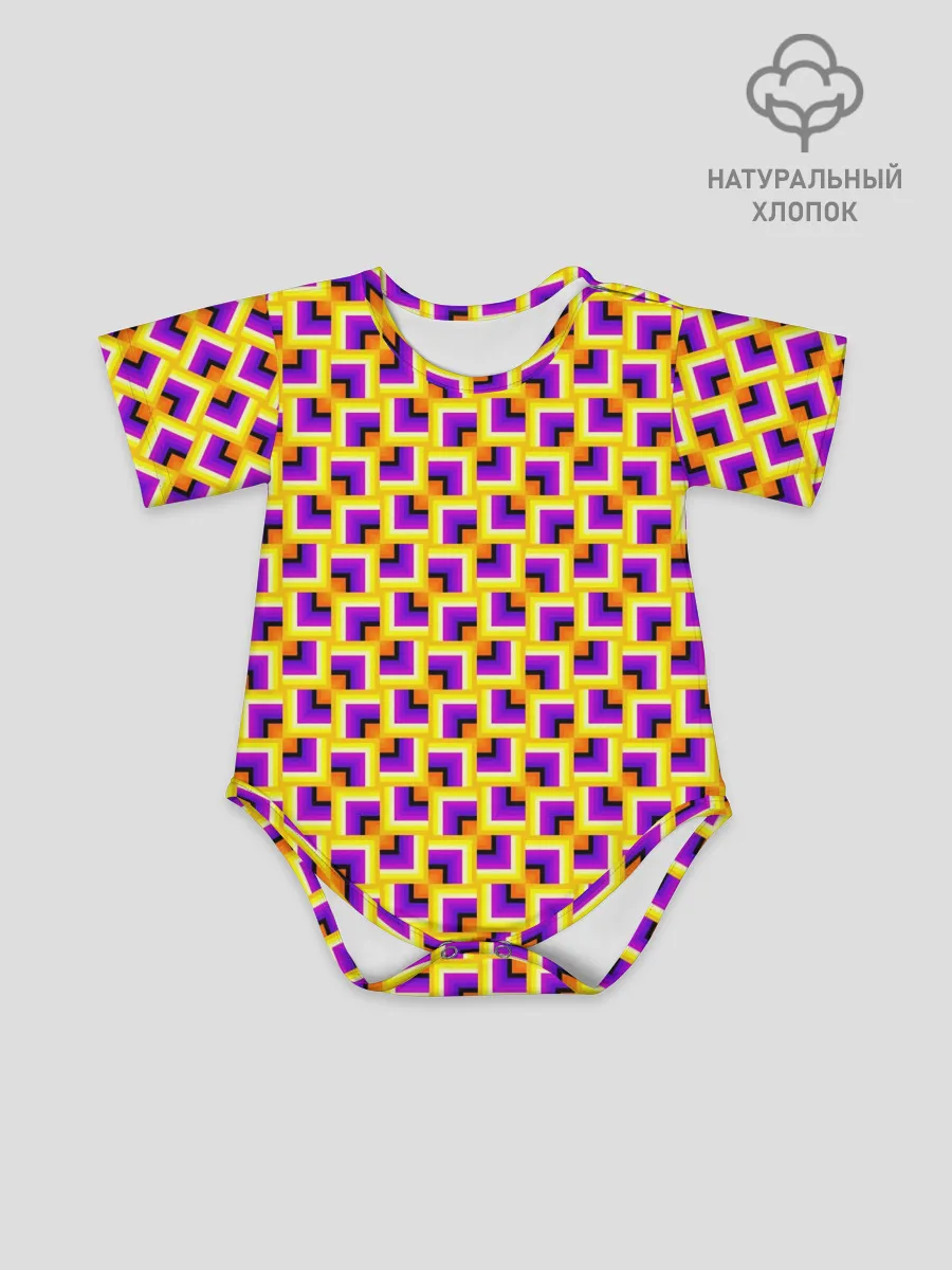 Детское боди / Фон с квадратами