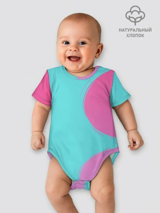 Детское боди / Розово-голубой градиент