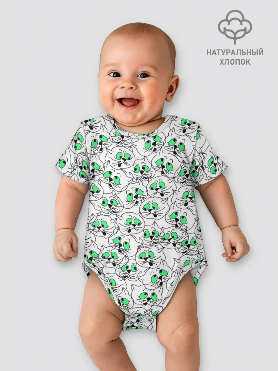 Детское боди / Веселые кошачьи глазки