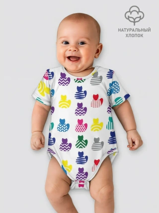 Детское боди / Узор из котов