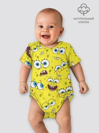 Детское боди / Губка Боб / SpongeBob pattern