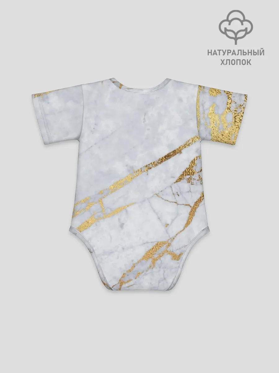 Детское боди / Золото на белом