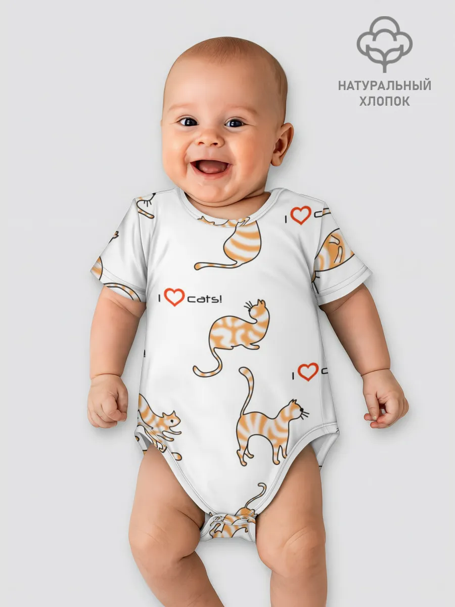 Детское боди / Кот - моя любовь