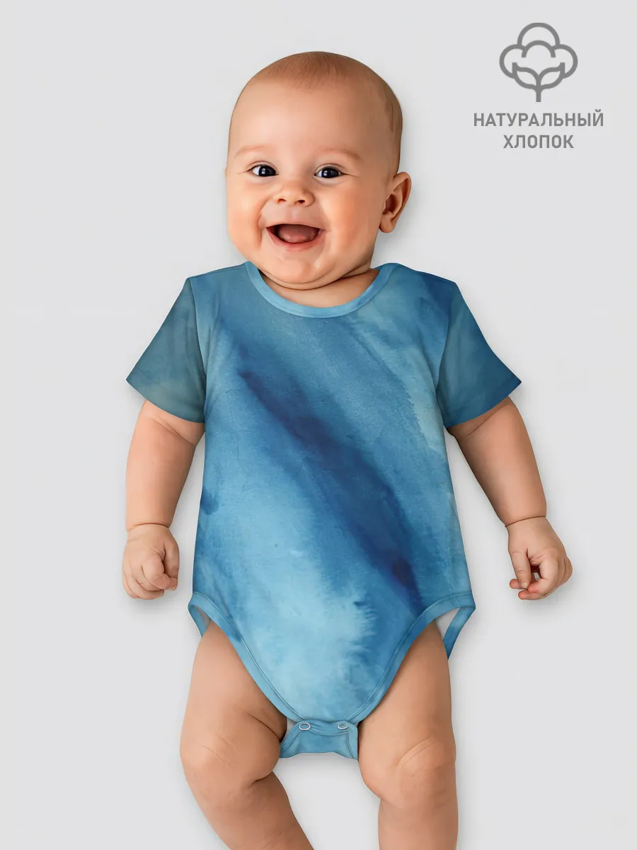 Детское боди / Голубой мрамор