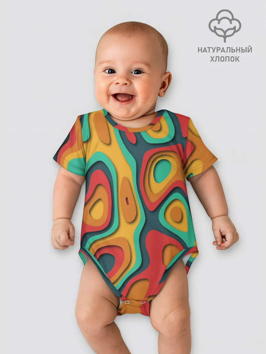 Детское боди / 3D узор Color
