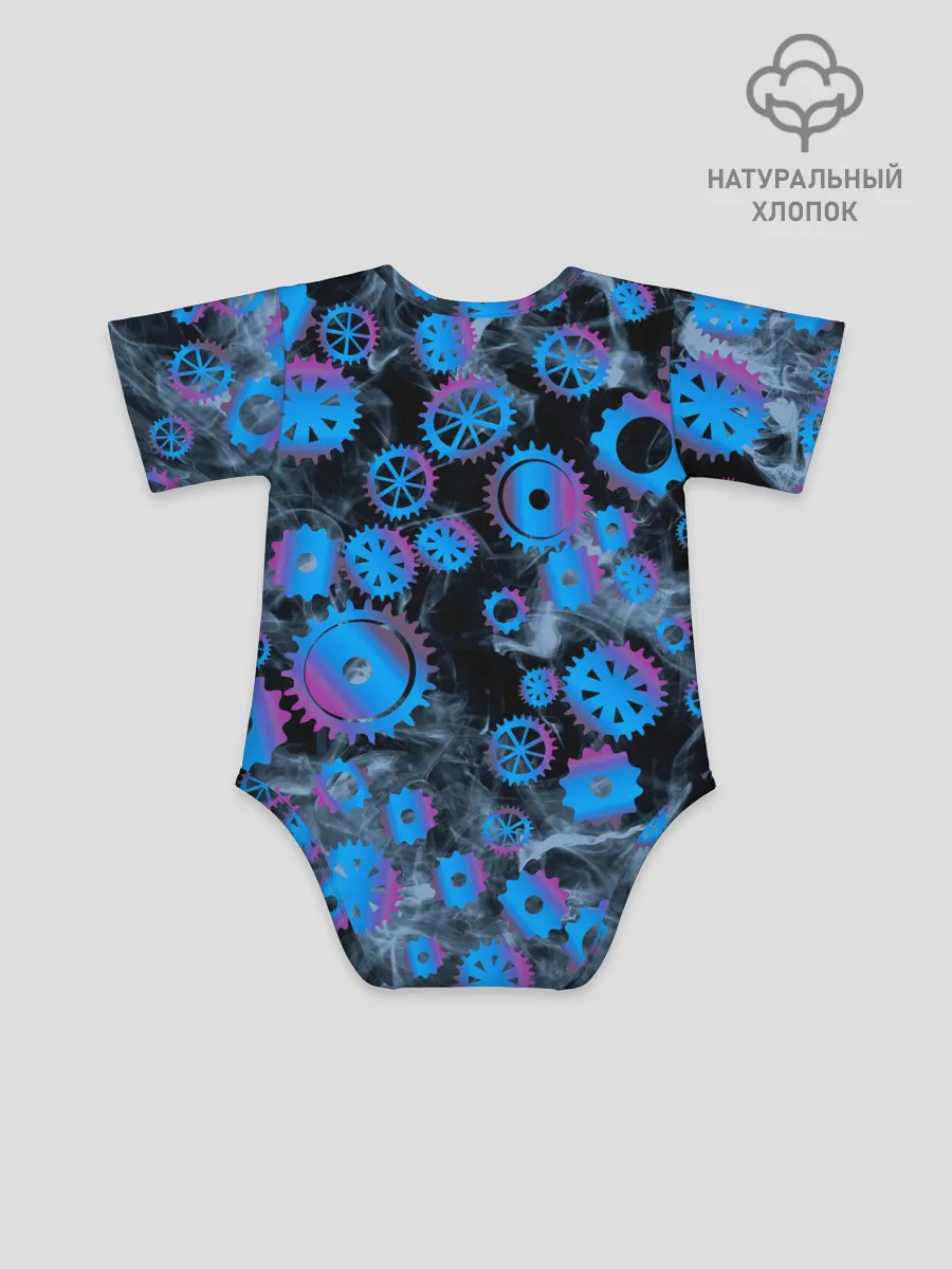 Детское боди / механизм и дым, стимпанк