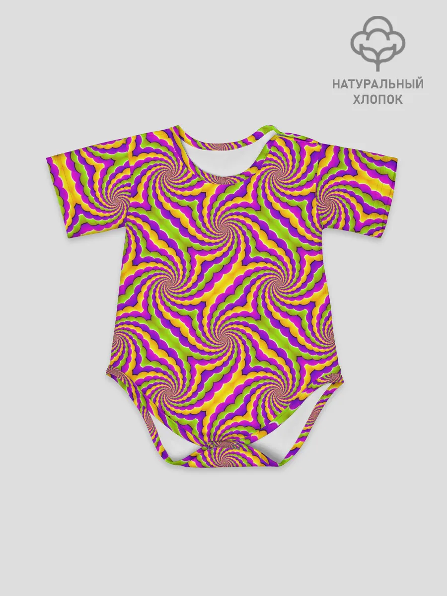 Детское боди / Красочная иллюзия вращения