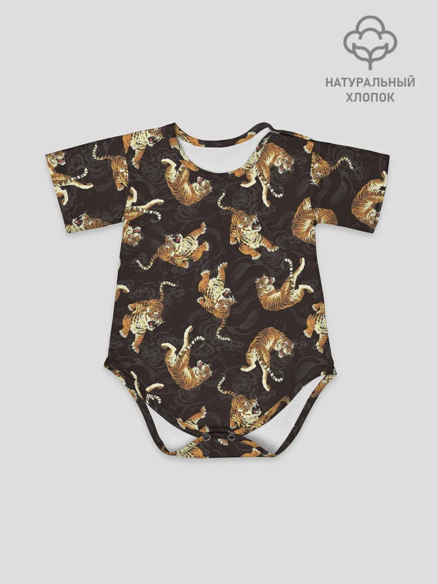 Детское боди / Паттерн Японский тигр