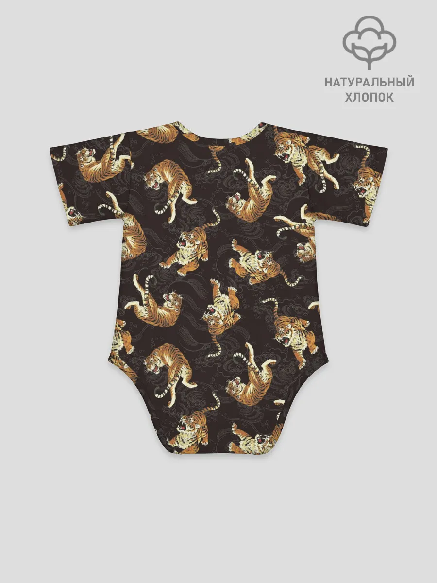 Детское боди / Паттерн Японский тигр