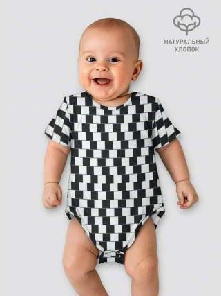 Детское боди / Шахматная Иллюзия Искажения