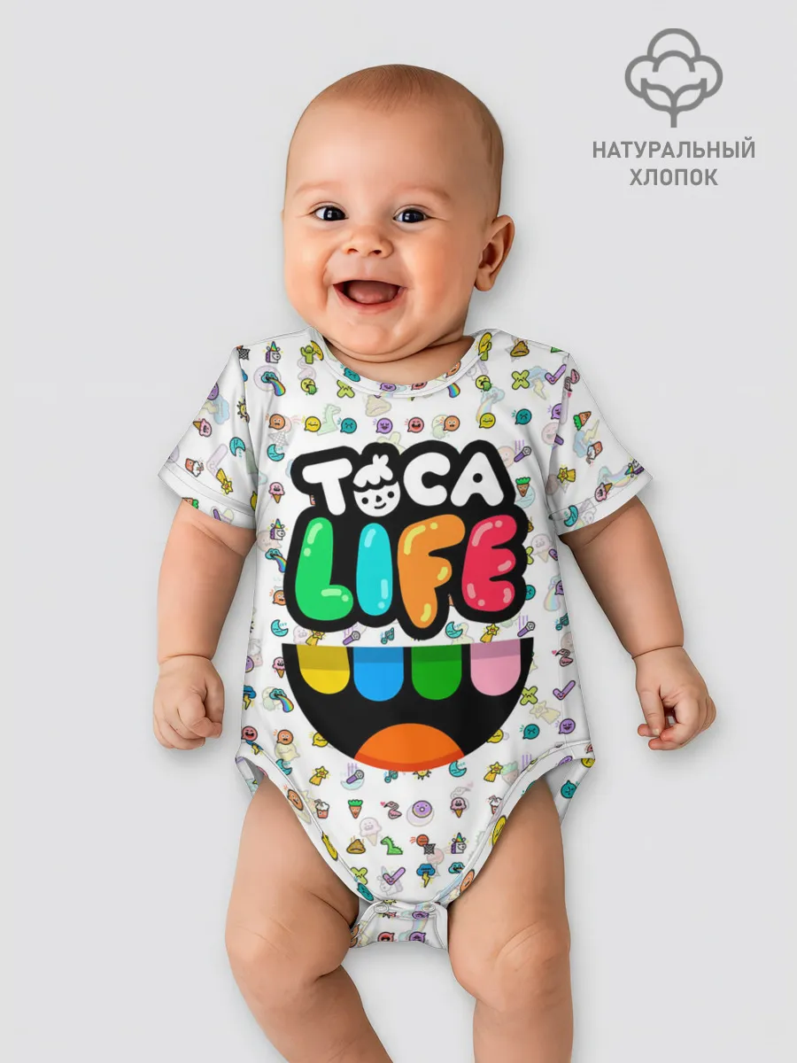 Детское боди / Toca Boca | Тока Бока | Паттерн