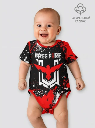 Детское боди / Free Fire: Брызги и капли красок.