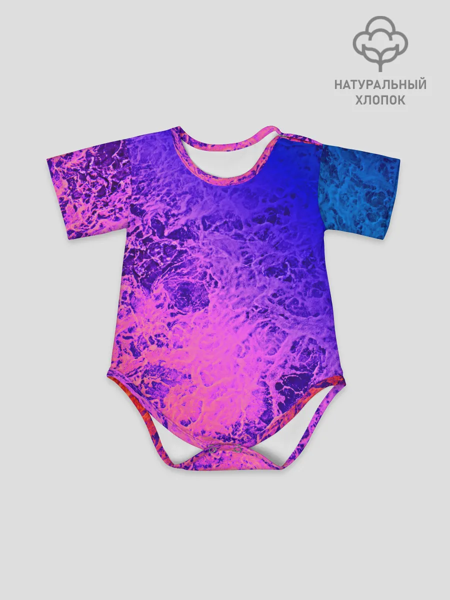 Детское боди / Абстрактный пурпурно-синий