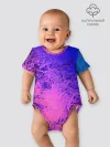 Детское боди / Абстрактный пурпурно-синий