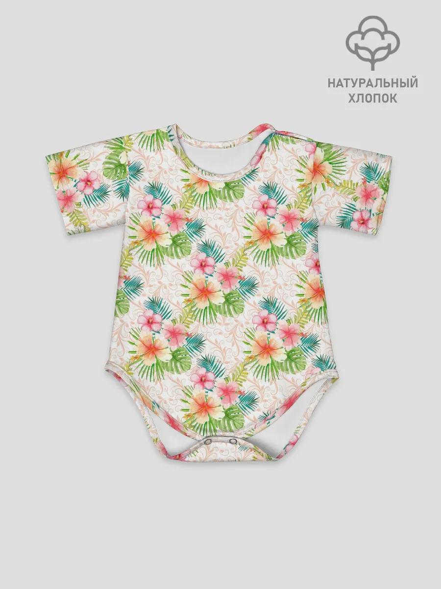 Детское боди / Гавайские цветы