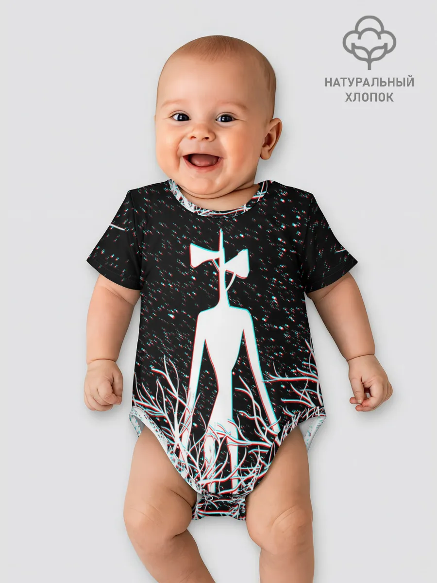 Детское боди / СИРЕНОГОЛОВЫЙ ГЛИТЧ ЛЕС, КОСМОС