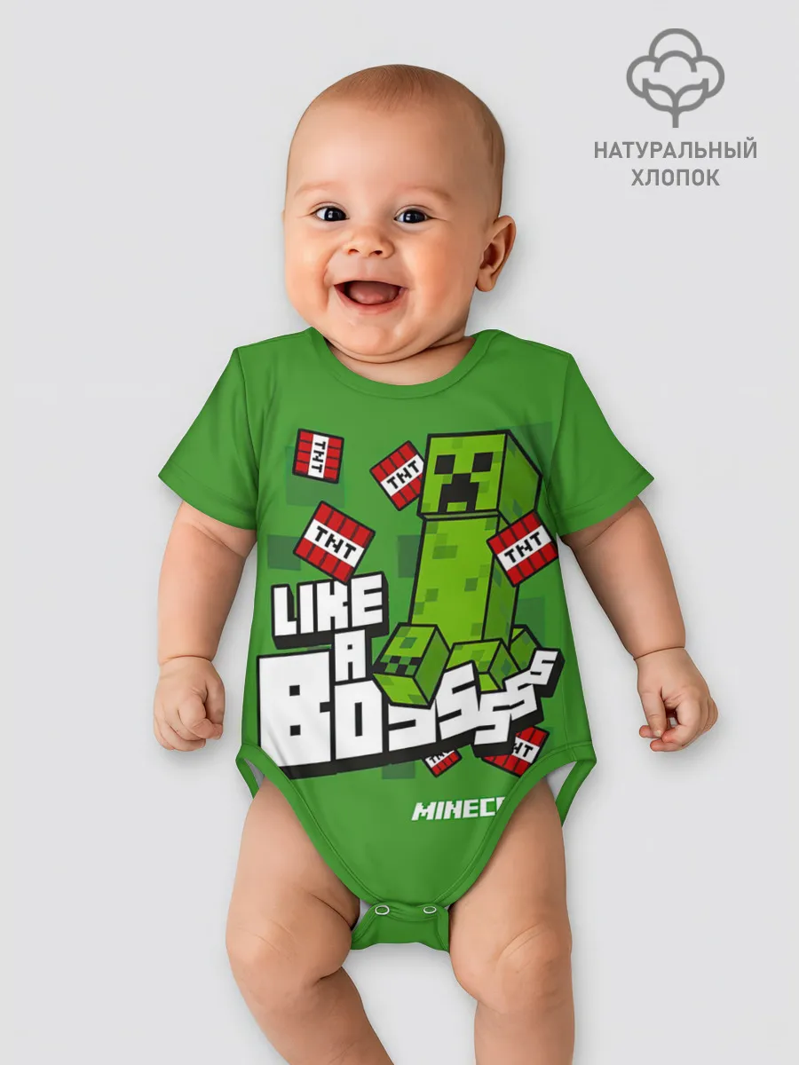 Детское боди / LIKE A BOSS Minecraft Creepe