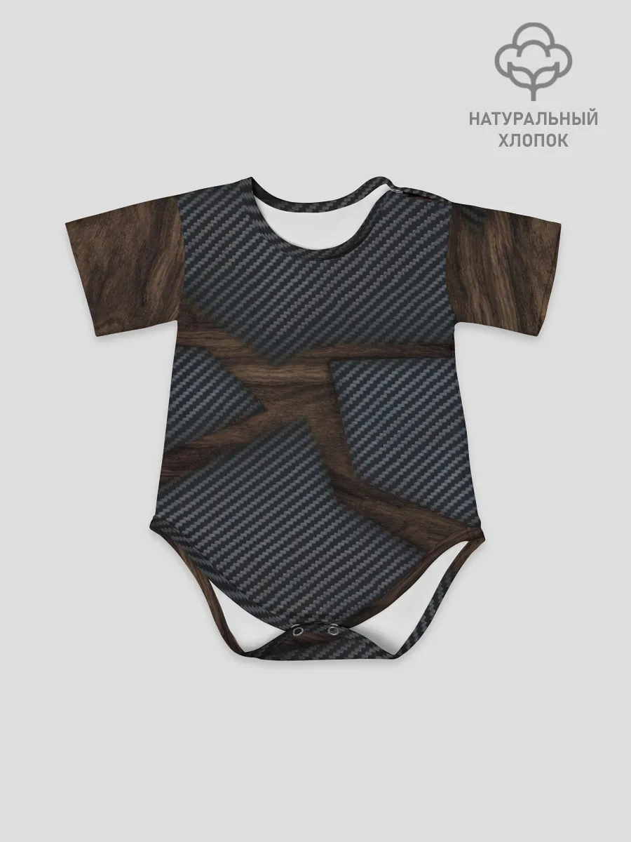 Детское боди / карбон в дереве