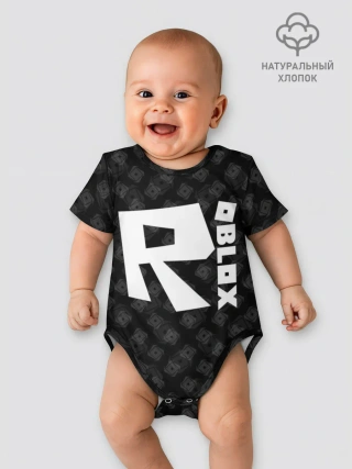 Детское боди / РОБЛОКС ПАТТЕРН ЛОГОТИП