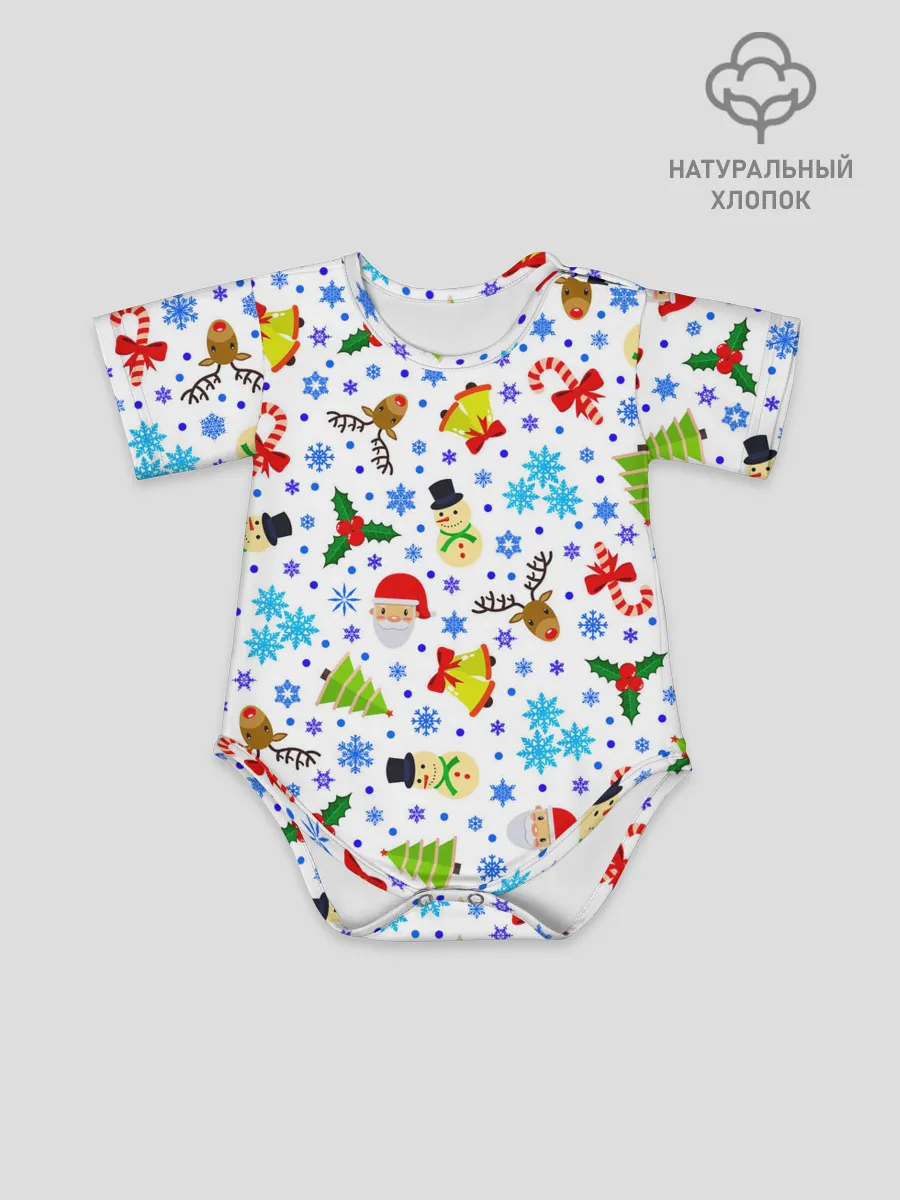 Детское боди / Новогодний - Рождественский узор