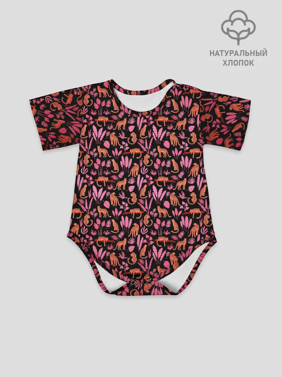 Детское боди / ГЕПАРД В ЛИСТВЕ