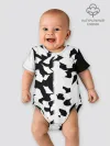Детское боди / черно-белый камуфляж
