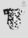 Детское боди / черно-белый камуфляж