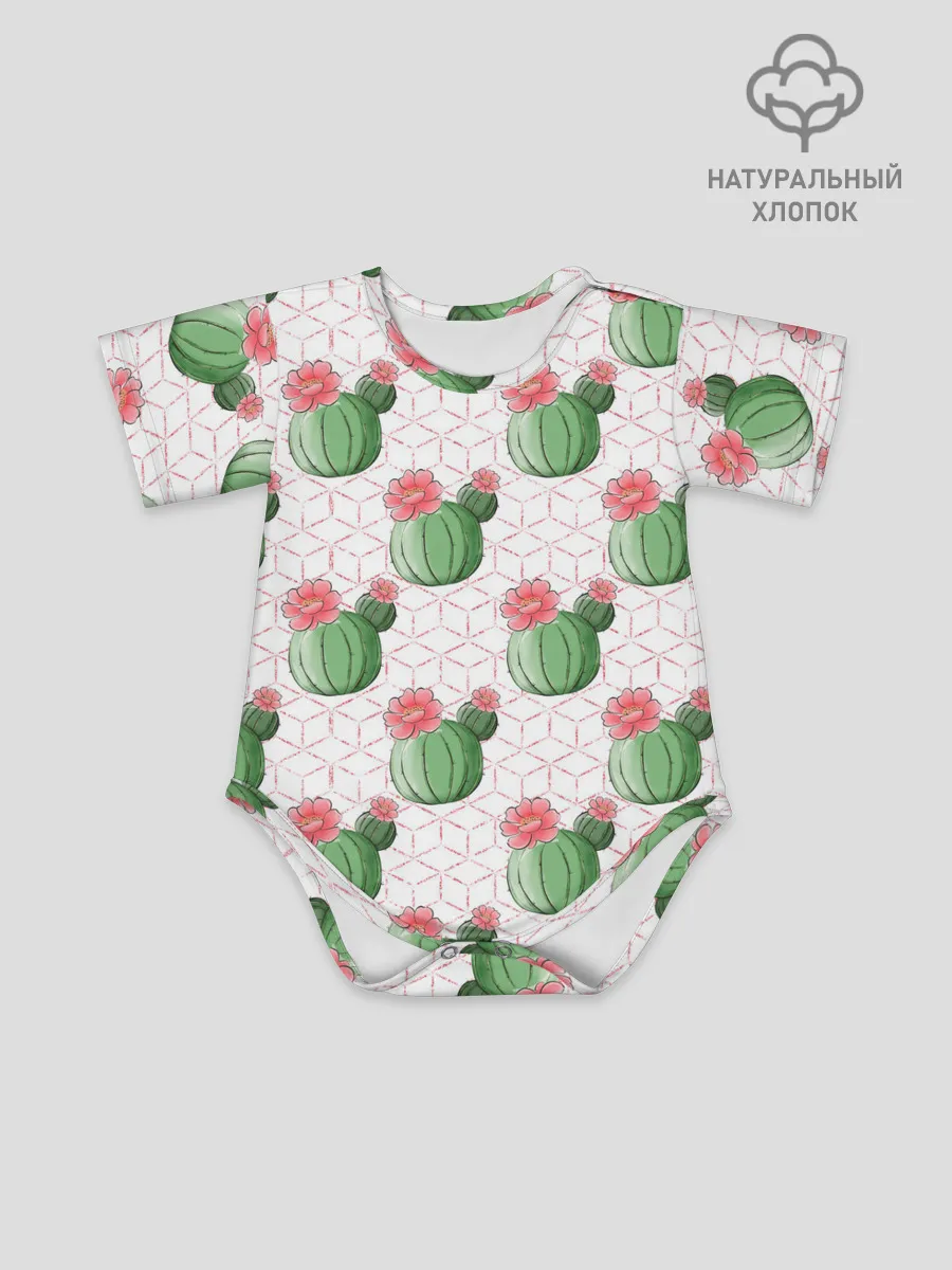 Детское боди / Паттерн из кактусов