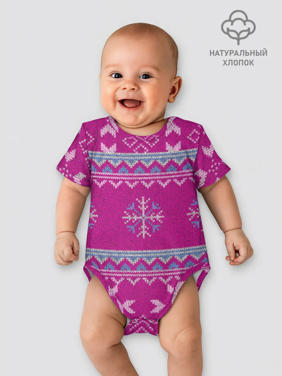 Детское боди / Свитер со снежинками.