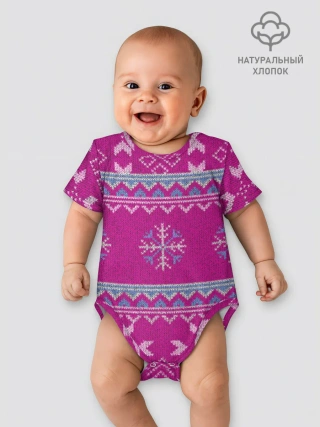 Детское боди / Свитер со снежинками.