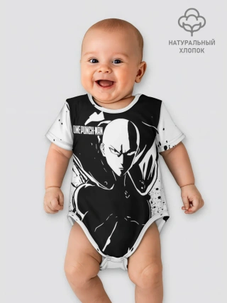 Детское боди / Черно-белый Сайтама One Punch-Man