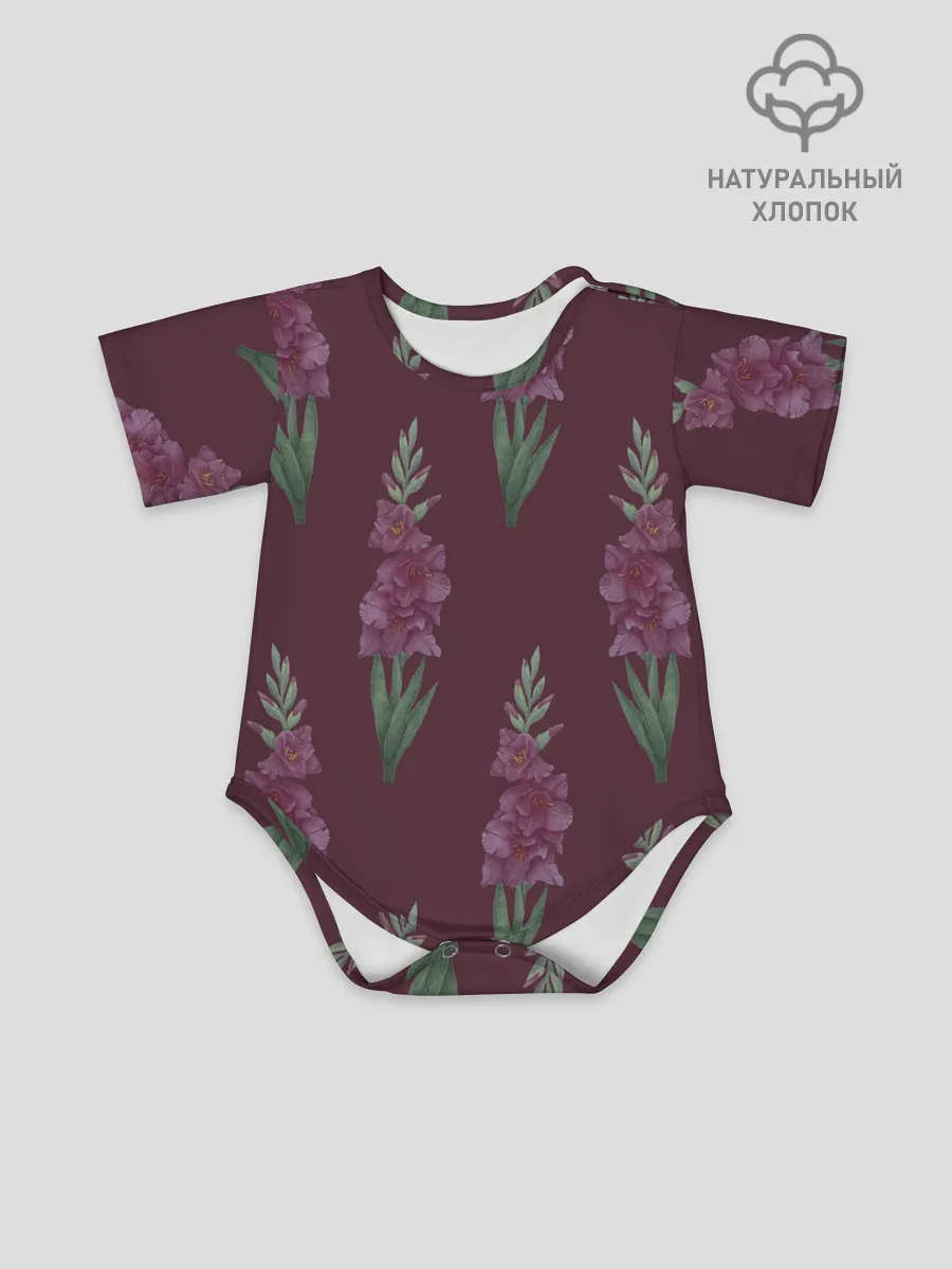 Детское боди / Бардовые гладиолусы