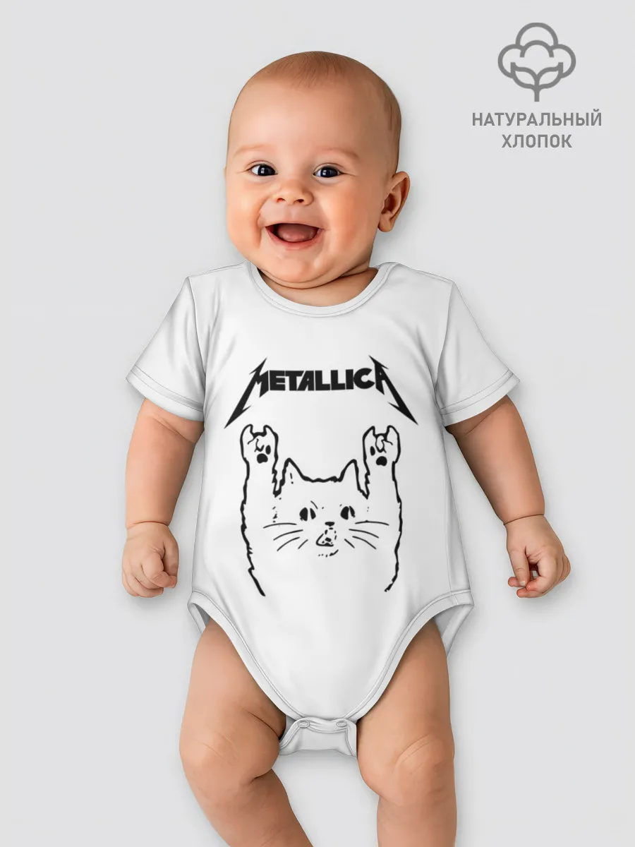 Детское боди / Metallica / Meowtallica.