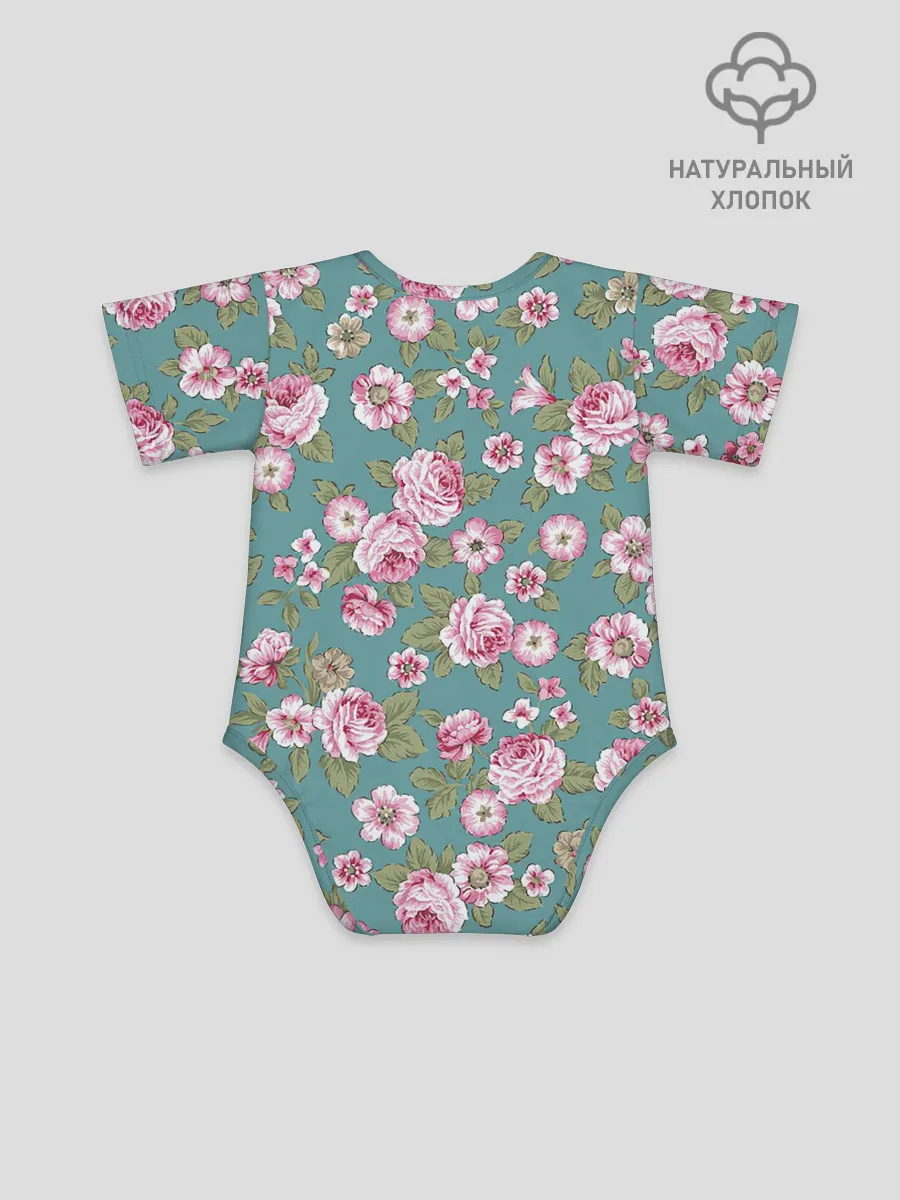 Детское боди / Поле розовых цветов