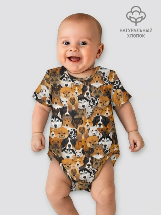 Детское боди / Разные Собаки