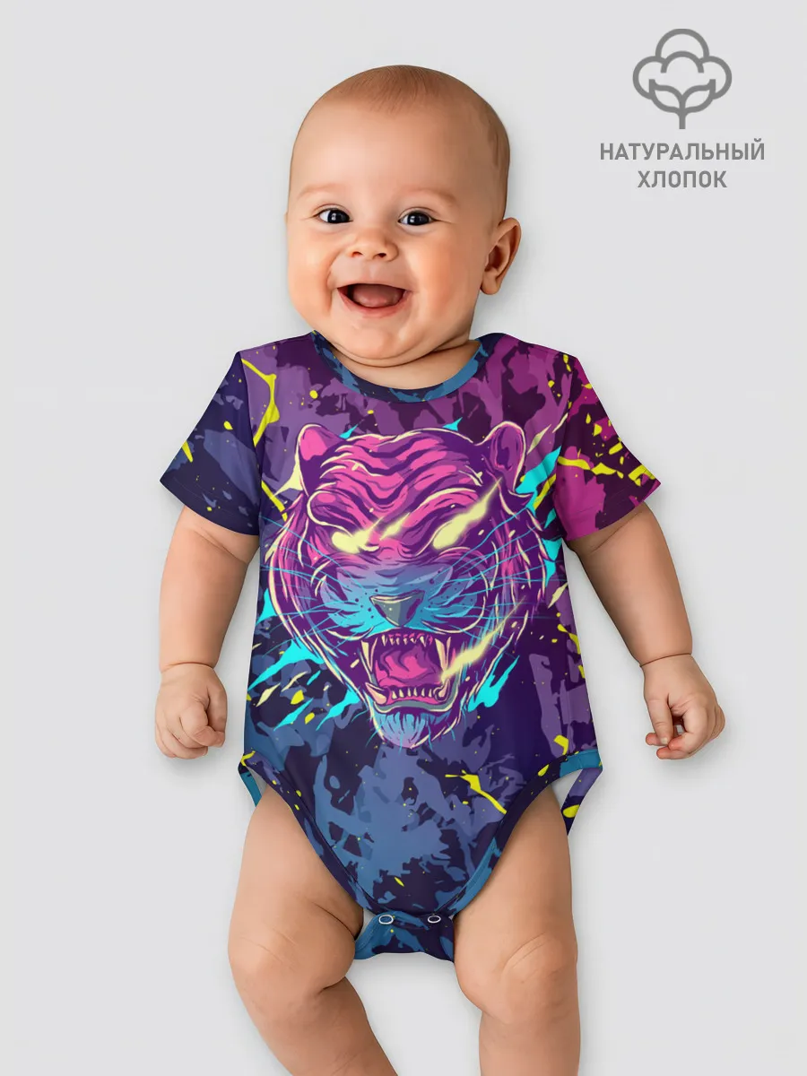 Детское боди / НЕОНОВЫЙ ТИГР / NEON TIGER