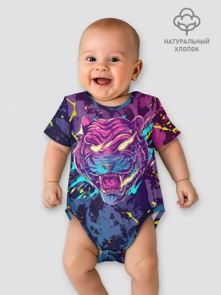 Детское боди / НЕОНОВЫЙ ТИГР / NEON TIGER